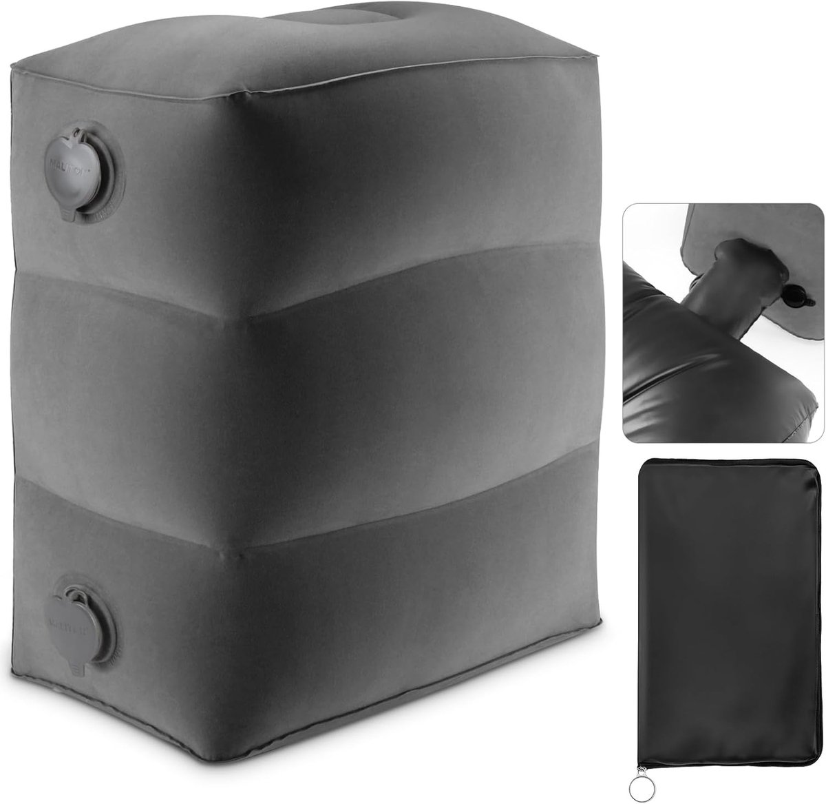 SnelShoppen - Inflatable Airplane Footrest, Opblaasbare Voetsteun, Lichtgewicht & Ruimtebesparend, Handige Draagtas, Geschikt voor Vliegtuig, Auto en