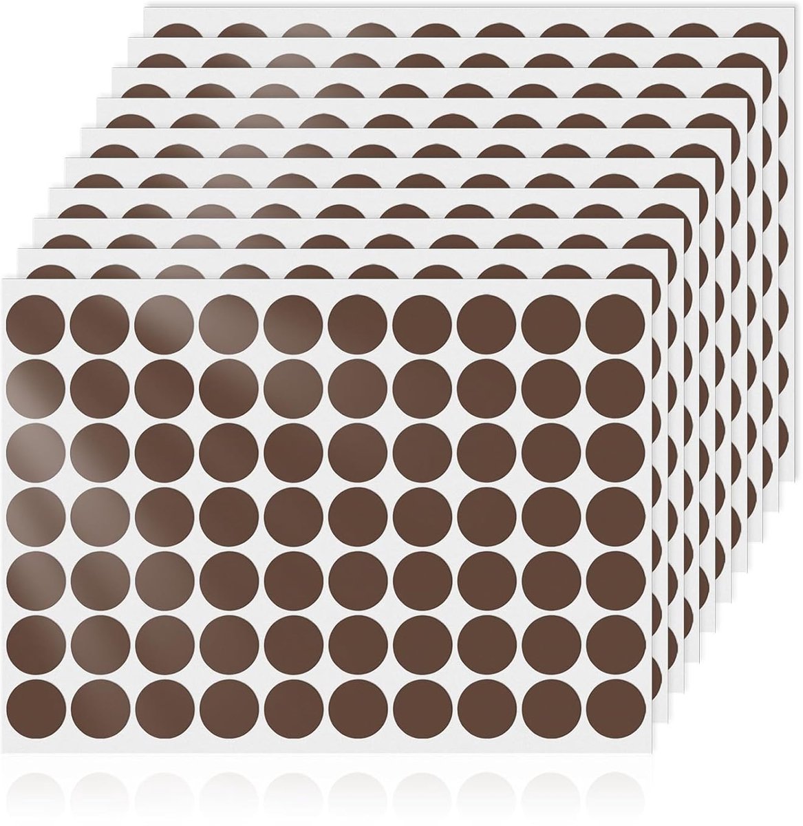 SnelShoppen - 700 Stuks Bruine Stickers, 25 mm Vinyl Zelfklevende Verwijderbare Ronde Labels, Waterproof Dot Stickers voor Kantoor, Organisatie, Creat