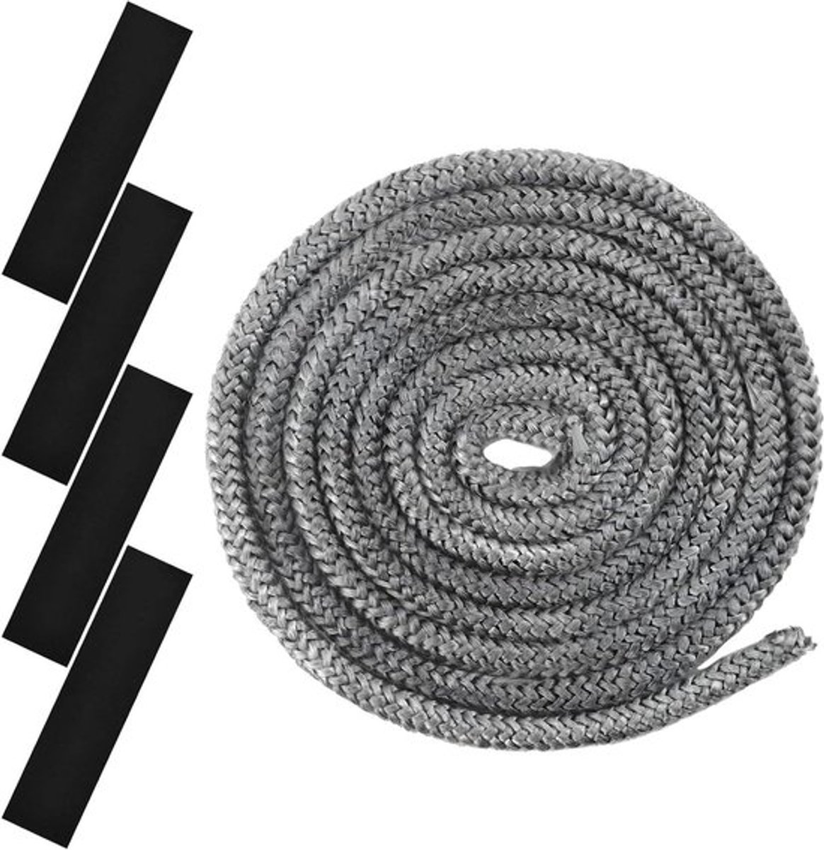 Afdichtingstape voor kachels, 14 mm x 3 m, glasvezel afdichtsnoer voor haarddeuren met hoge temperatuurbanden. Langdurige afdichtingsoptie.