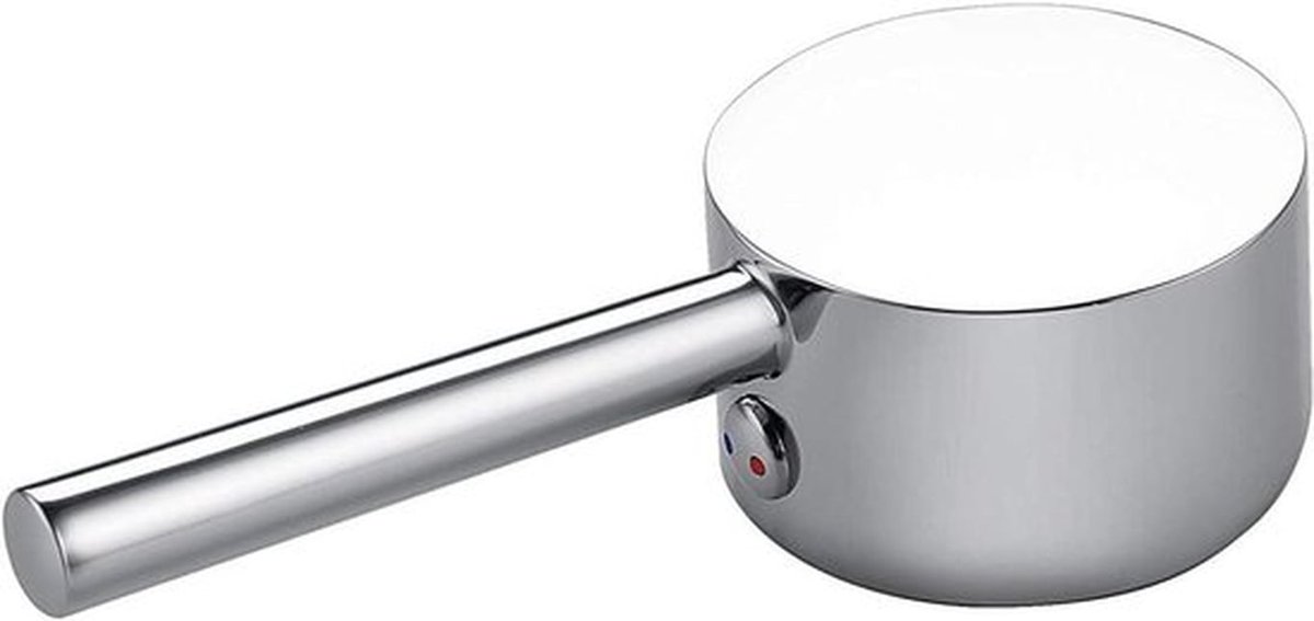 Handvat hendel voor enkele handgreep kraan - universele vervangende metalen hendel - gepolijst chroom - warme en koude kleurknop