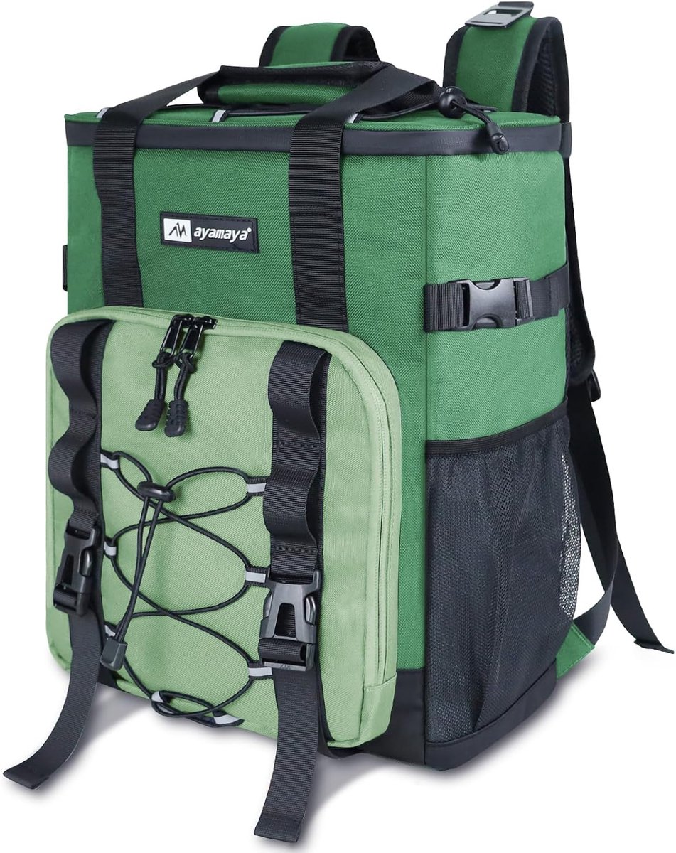 SnelShoppen - Cooling Backpack 30L / 20L - Grote Vouwbare Koeltas voor 40/24 Blikjes - Isolatie Rugzak met Koelcompartiment - Ideaal voor Strand, Pick