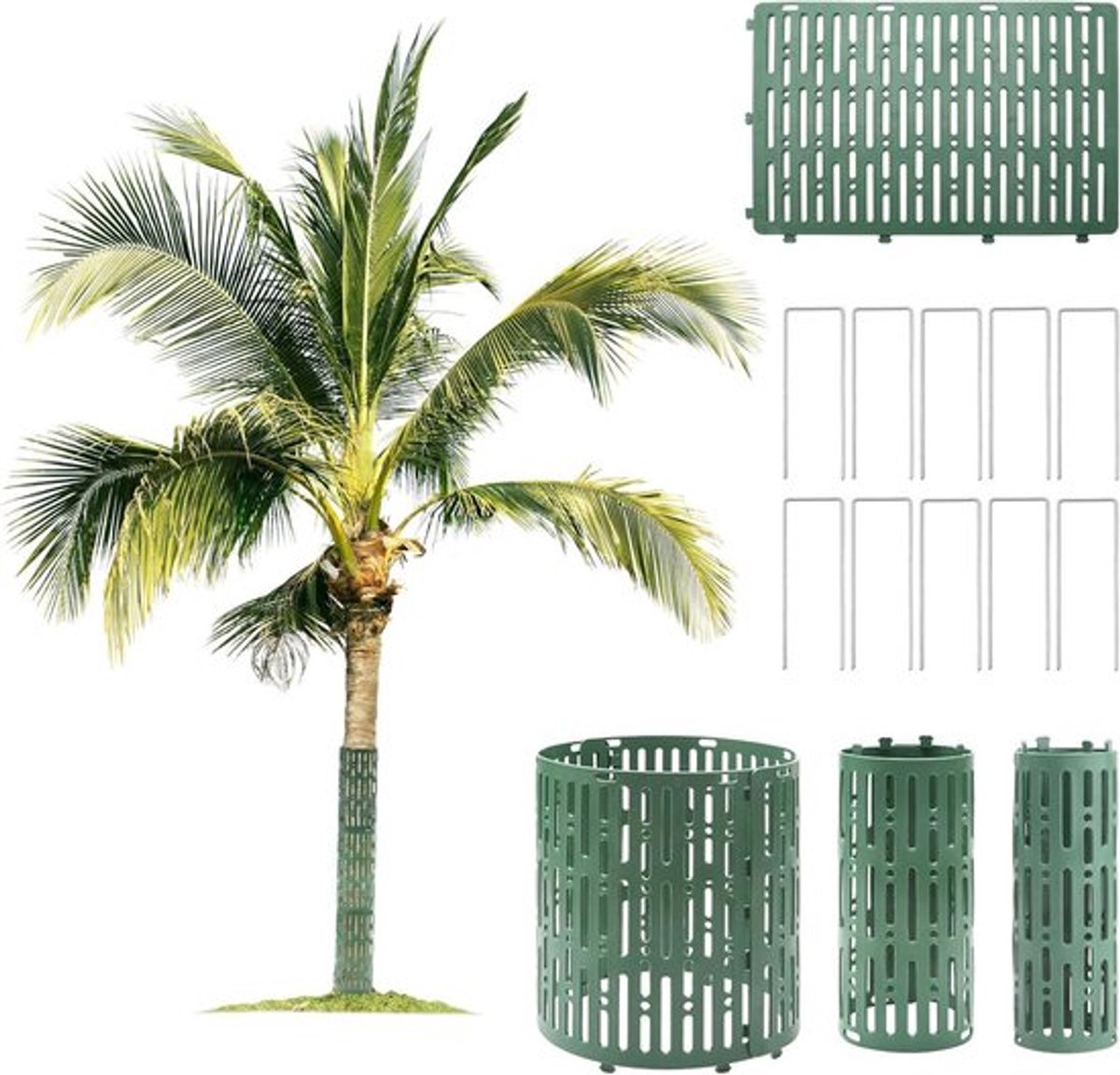 Set van 10 Boomstam Beschermers 20 x 30 cm met 10 U Klemmen, Ventilatiegaten en Combinatiemogelijkheden voor Wild Bieten