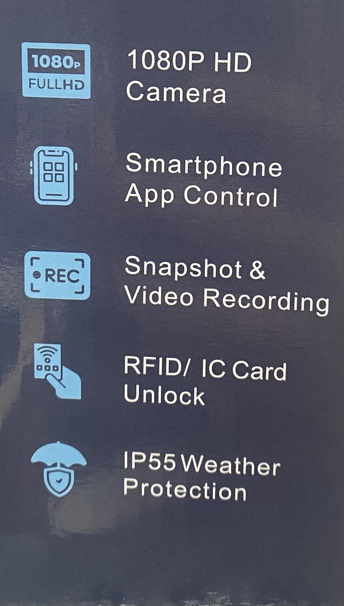 149001 - HALKIS Video Doorbell - 2-Wire - 7” Screen - Proximity tags - Wi-Fi - TUYA App - Vivell+ Badge — afbeelding 4