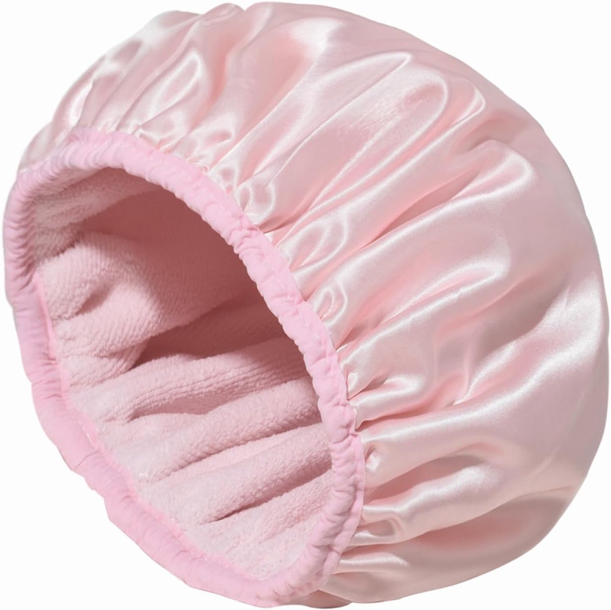 SnelShoppen - Waterdichte Douchcap voor Dames - Drievoudige Laag Microfiber Douche Hoed - Verstelbaar en Herbruikbaar - Ideaal voor Lang en Krullend H