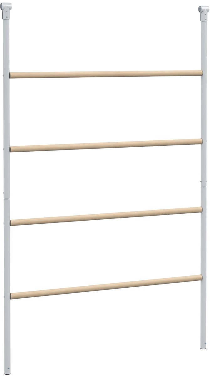 Kippenzitstok Ladder – 4 Zitstokken voor 4–6 Kippen, Weerbestendig Staal/Hout – Zilver