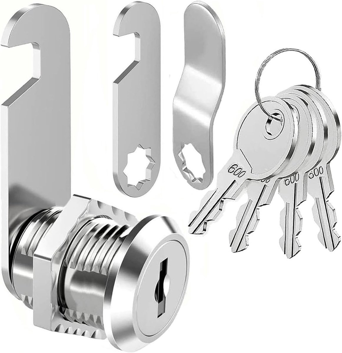 SnelShoppen - Mailbox Lock with Key 25mm - Meubel Slot, Kast Slot, Keuken Slot, Ladeslot, Sleutels, Ideaal voor Mailbox, Keuken, Caravan, Kantoor