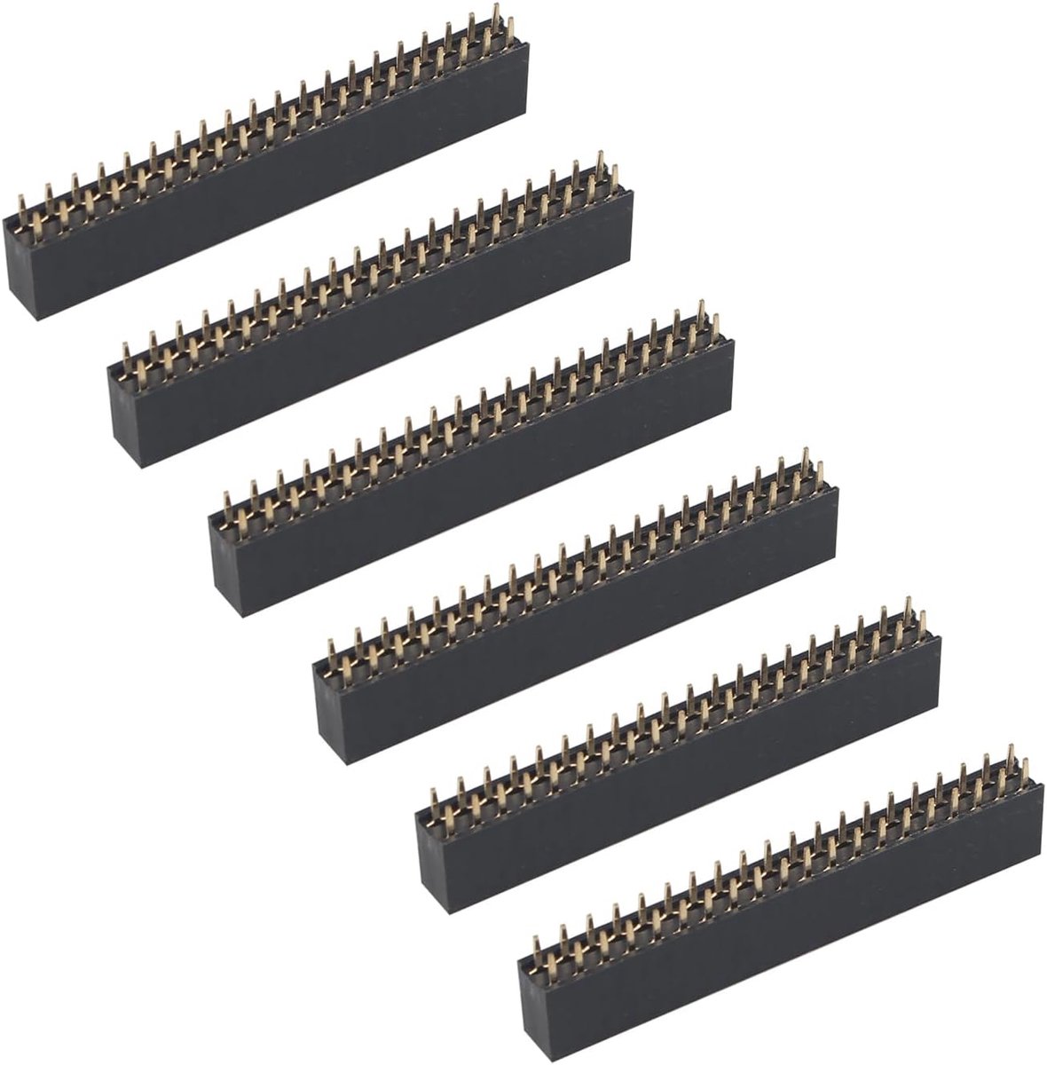 SnelShoppen - 6PCS 40 Pin Stacking Female Header 2x20 Pins 2.54mm Pitch Connector voor Raspberry Pi Arduino PCB Breadboard - Duurzaam en Gemakkelijk t