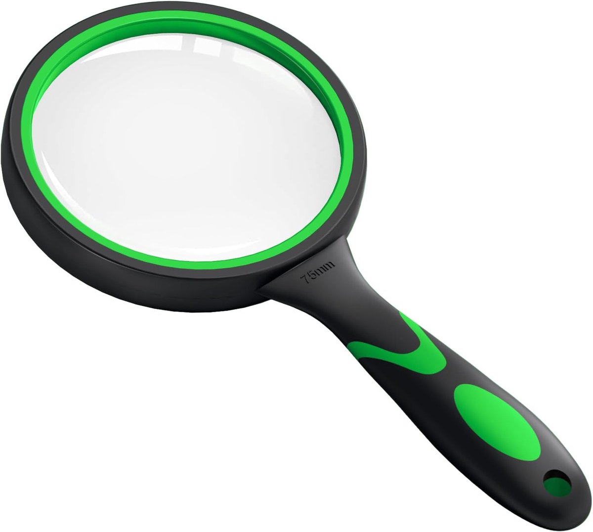 SnelShoppen - Vergrootglas Lezen Loupe voor Wetenschap, Kranten, Insecten, Hobby Observatie, Premium Antislip Handvat, 19 cm, Groene Magnifier voor Se