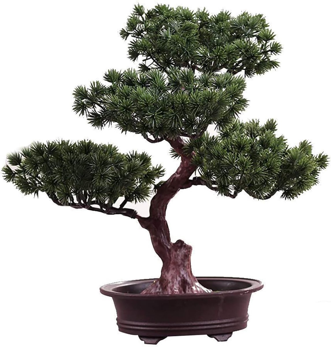 SnelShoppen - Kunstplant Bonsai Boom 11.4" Hoog - Realistische Kunstmatige Pinetree - Decoratieve Planten voor Binnen en Buiten - Ideaal voor Thuis, K
