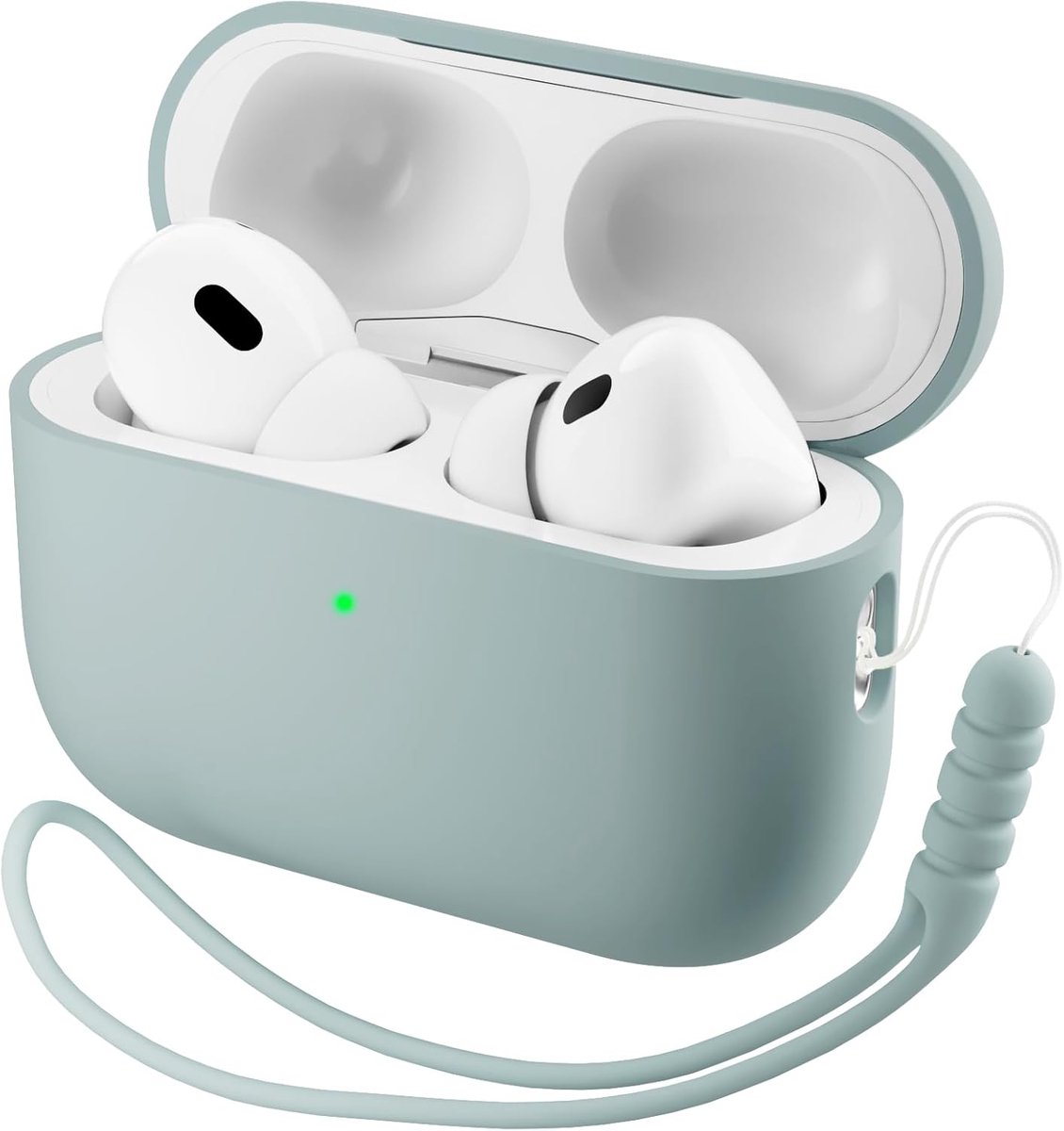 SnelShoppen - AirPods Pro 3 Hoesje Silicone met Lanyard - Schokbestendig en Krasbestendig - Duurzaam PC en Zachte Liquid Silicone Bescherming - Perfec