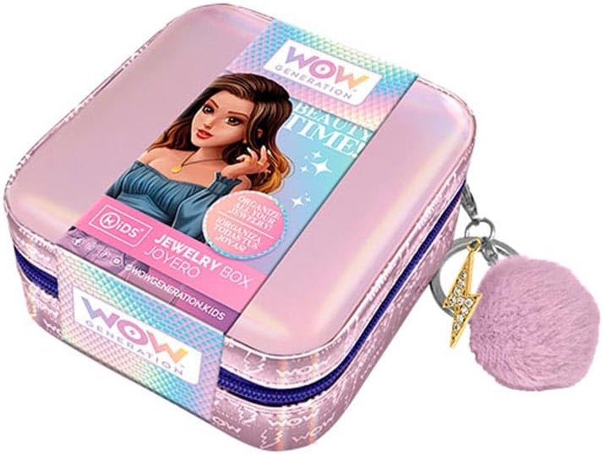 SnelShoppen - Kids Travel Jewelry Organiser, Multicolour, 10x10x5 cm, Hoge Kwaliteit, Perfect voor Kinderen, Feest, Vakantie, Accessoires