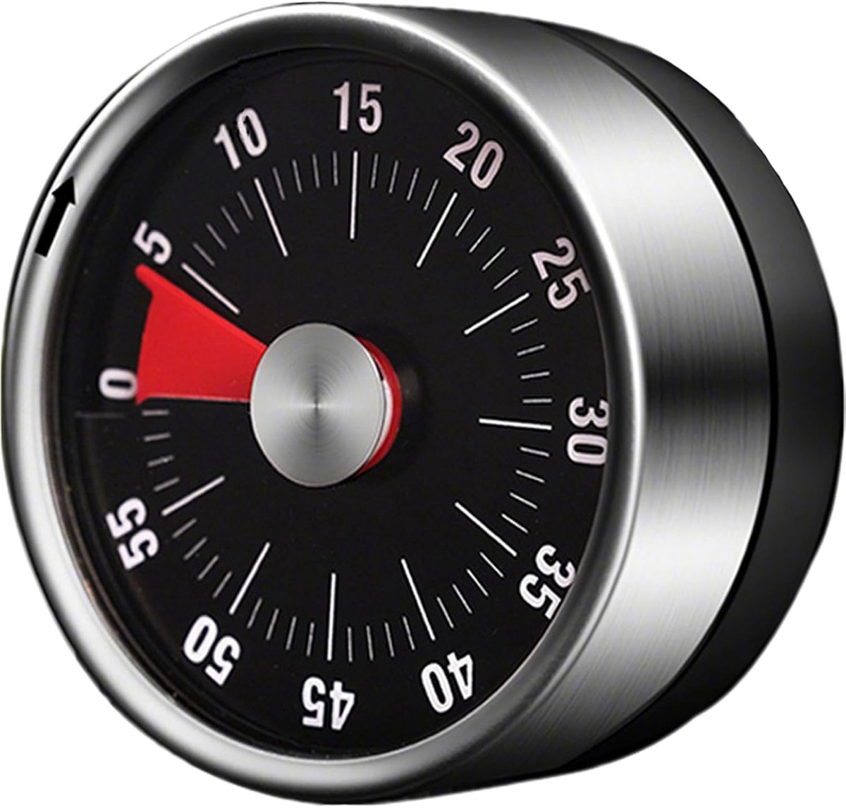 SnelShoppen - Keuken Timer Magnetisch RVS 60 Minuten Mechanisch | Visuele Countdown Timer Eier Timer Met Luide Alarmklok Voor Koken, Bakken, Leren