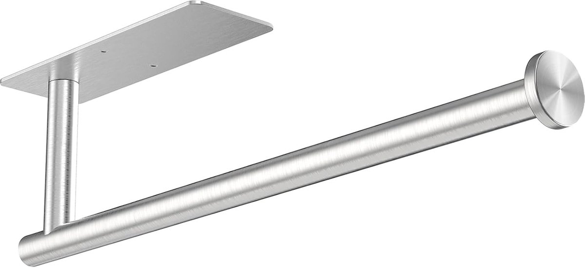 SnelShoppen - RVS Keukenrollenhouder, Ruimtebesparend, Modern Design voor Keuken, Badkamer, Onderkast, Waterdicht en Roestvrij, Geschikt voor Grote Ro