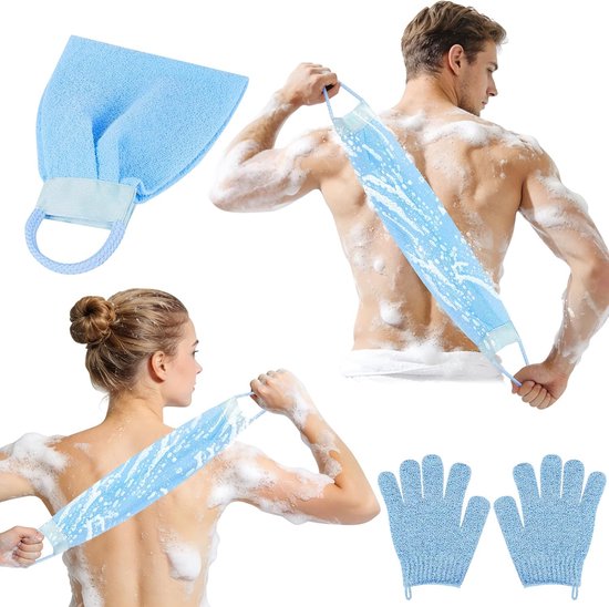 Badset - Scrub set - Lichaam Peelen - Inclusief handgrepen - 3-delig - Meerdere kleuren