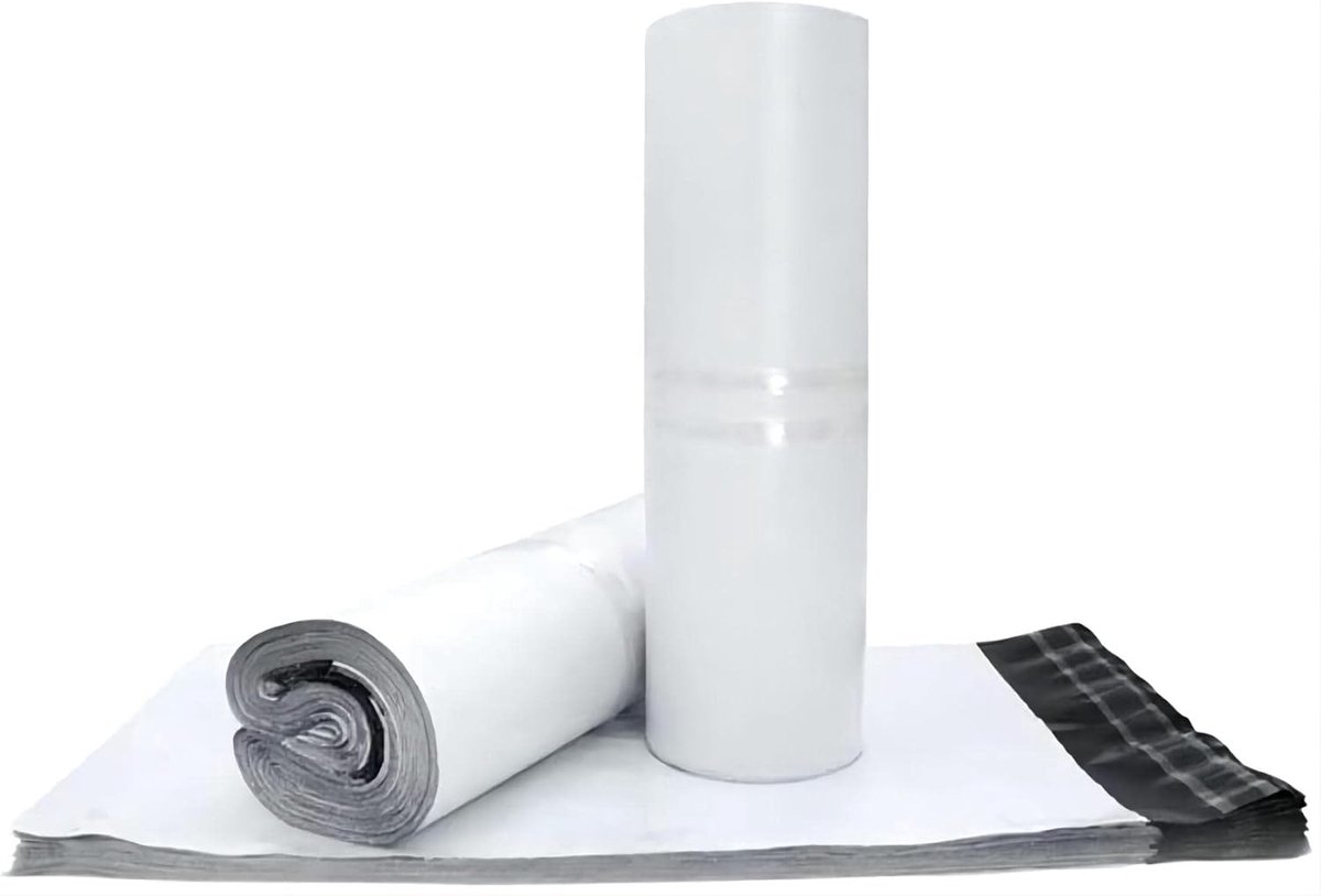 SnelShoppen - 100 Pcs Verzending Post Express Tassen, PE Materiaal Waterdichte Verpakkingszakken, Zelfsluitend, 35x45cm Wit voor Cadeaus en Verzending