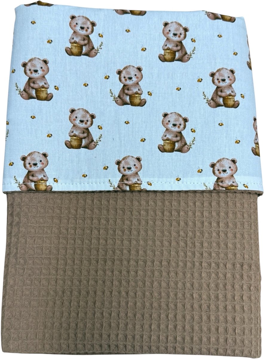 Baby deken kinderwagen deken wieg deken camel honing beer 60 x 90 cm
