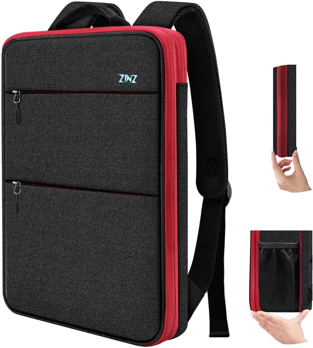 Thijox - Slanke en Uitbreidbare Laptop Rugzak Waterbestendig voor School en Reis, Compatibel met 13-14 inch Notebooks, MacBook Air/Pro, XPS 13, Surfac