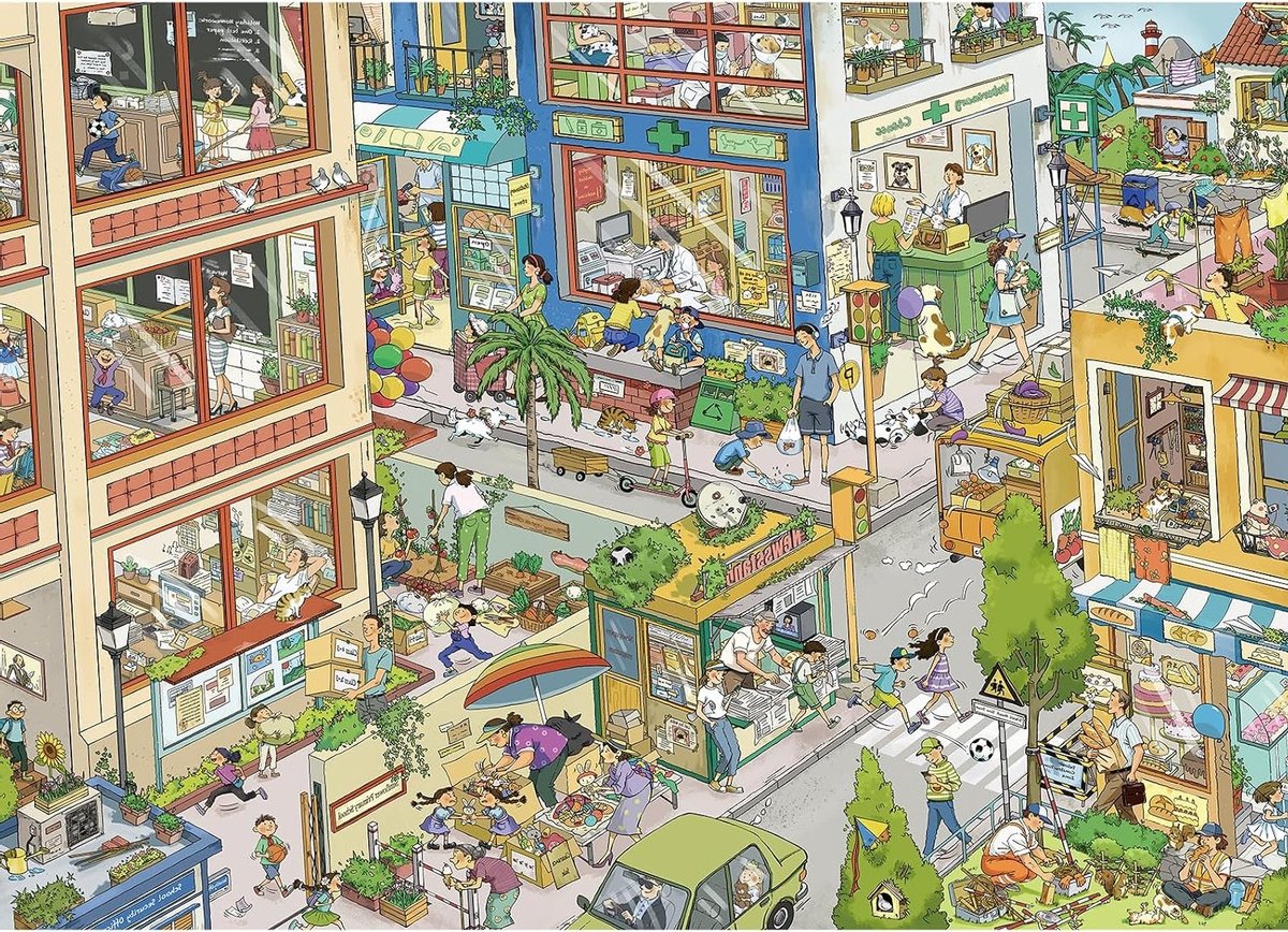 Puzzel met 1000 stukjes van een prachtig stadsuitzicht | Matte oliedruk, oogvriendelijk, stofvrij en uitstekende grip voor uren puzzelplezier