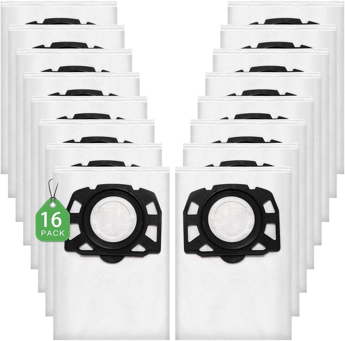 16 stuks stofzuigerzakken voor Kärcher WD2Plus/WD3/KWD1-KWD3/MV3/SE4001/SE4002 - PromoHome - Vervangt 2.863-314.0