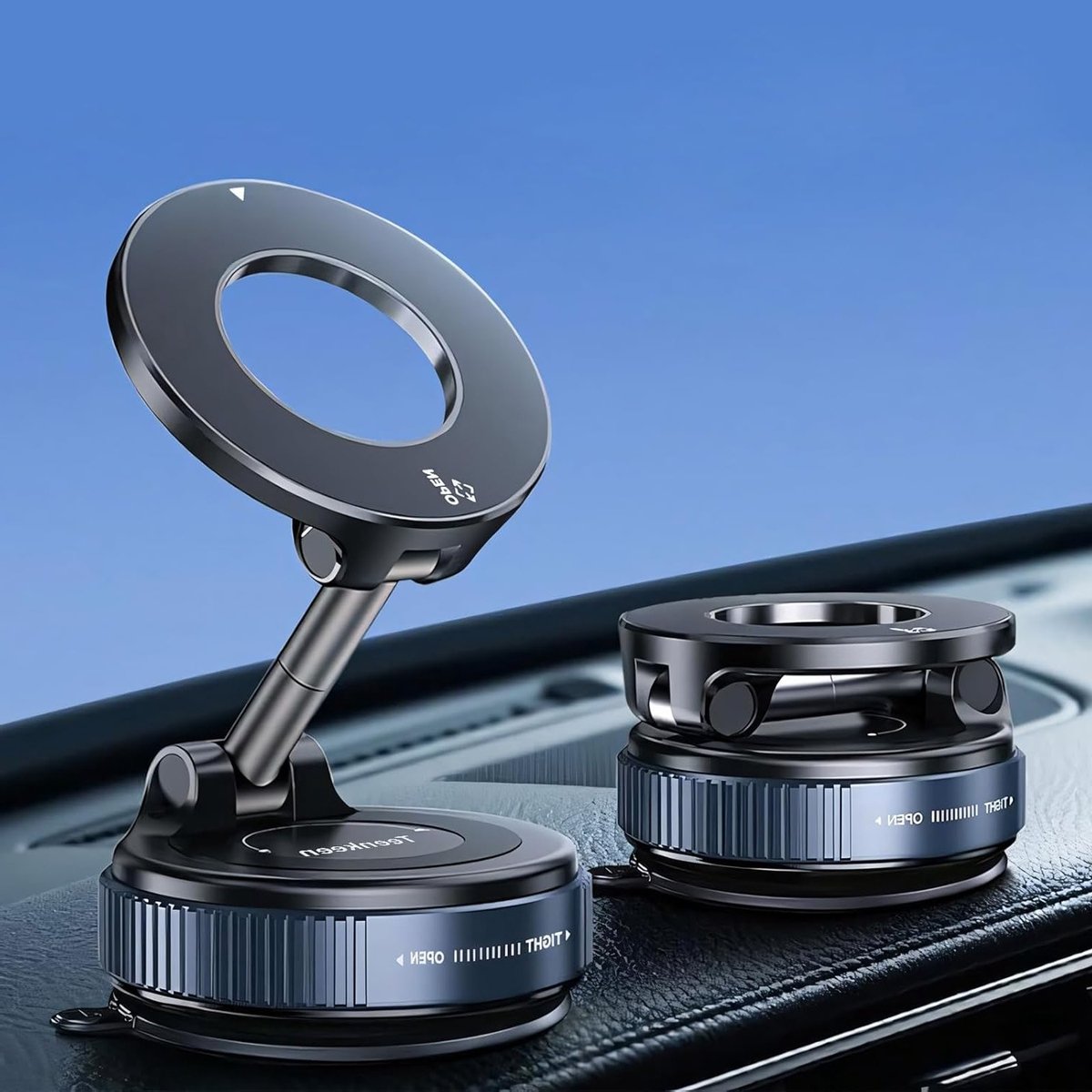 Universele Telefoonhouder voor Auto met Sterke Zuignap en Magnetische Bevestiging, 360° Rotatie, Geschikt voor iPhone 17/16/15, Ideaal voor Dashboardgebruik, Zwart