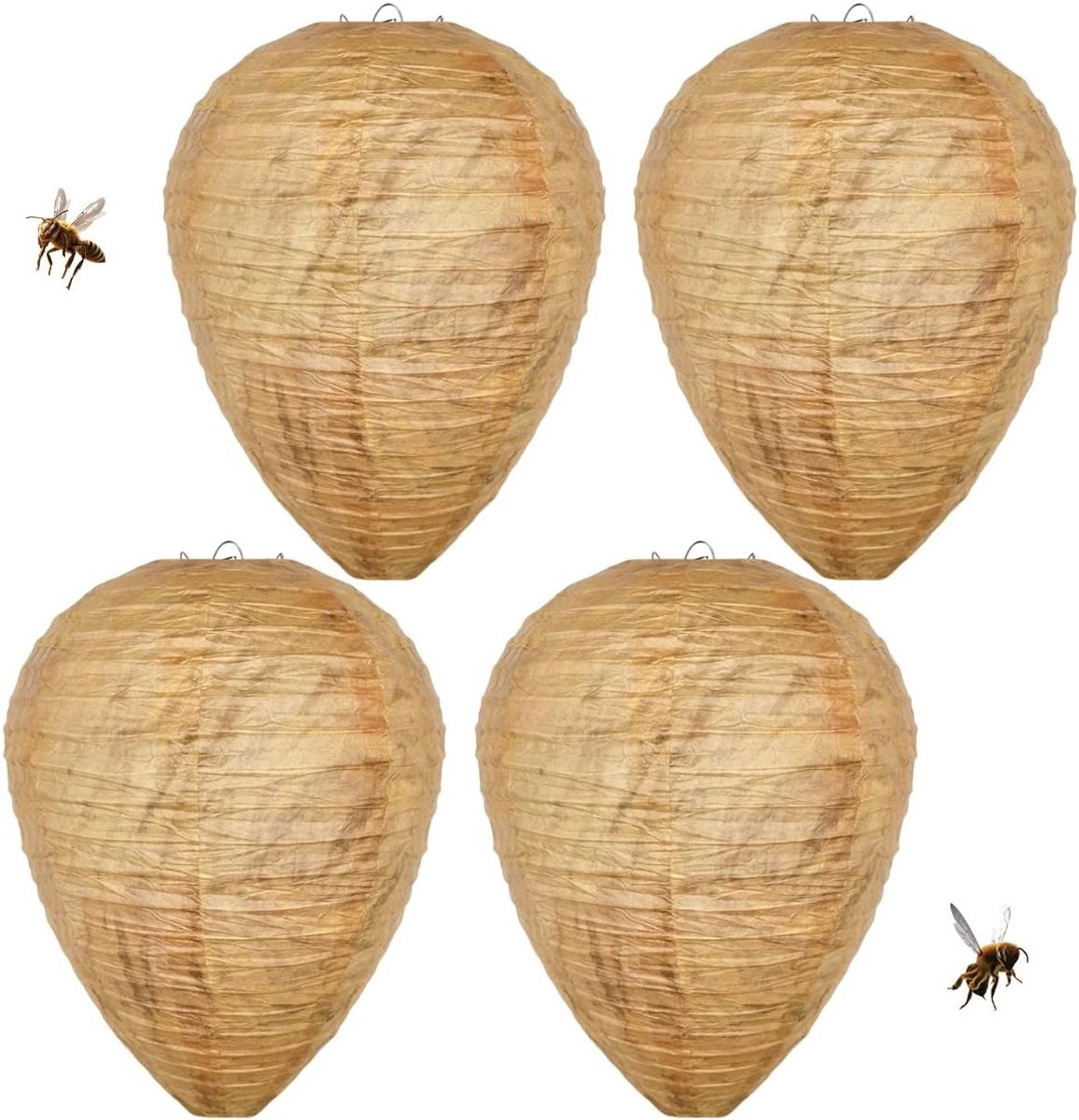 Effectieve Wespennest Aas - 4 Stuks, Hangende Wespentrap voor Thuis en Tuin, Insectenbestrijding en Ongediertebestrijding