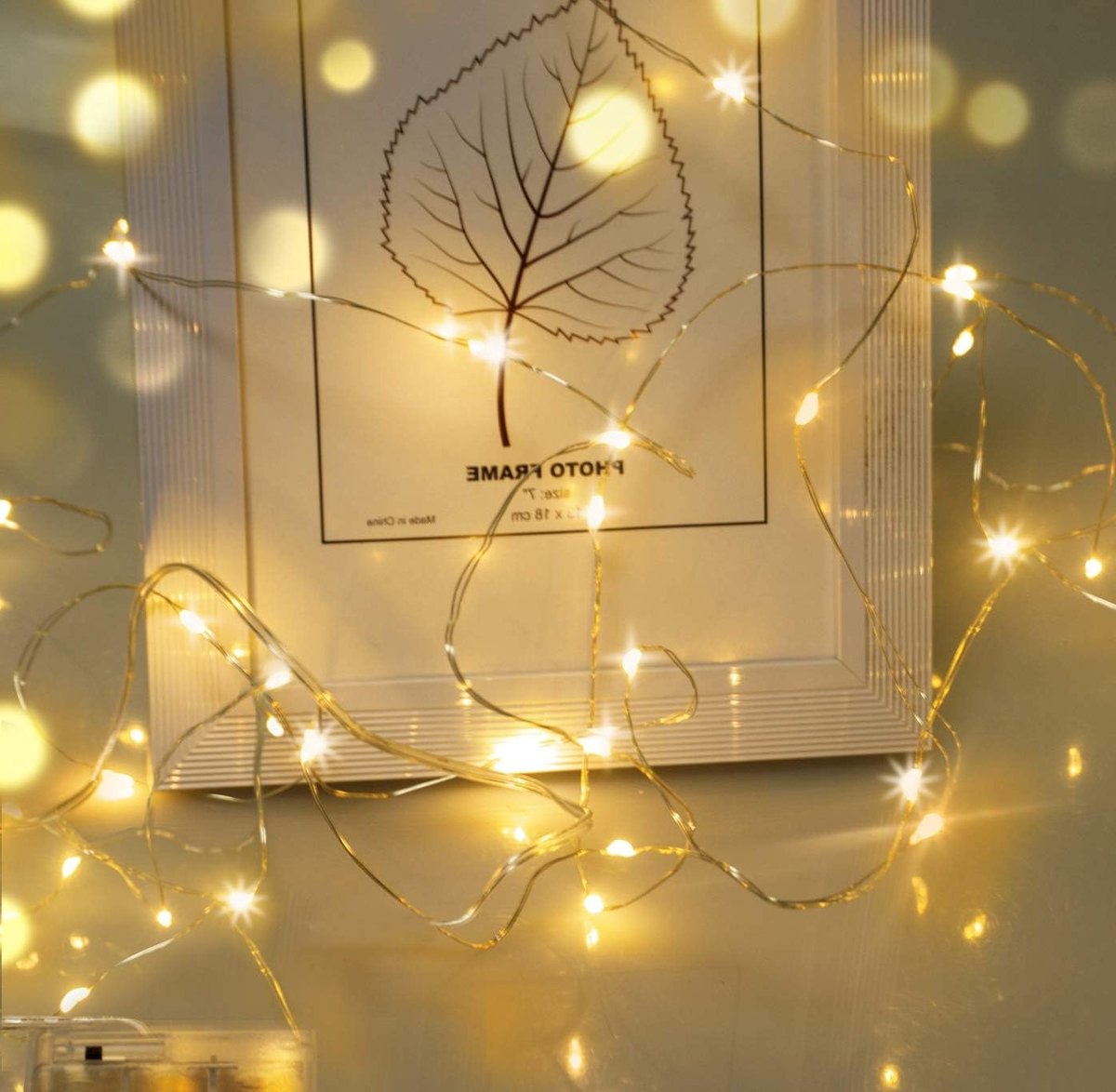 5 meter LED Sfeerverlichting met 50 Micro LED's, Batterij Aangedreven voor Feesten, Tuin, Kerst en Bruiloften, Warm Witte Verlichting voor Ramadan Decoratie