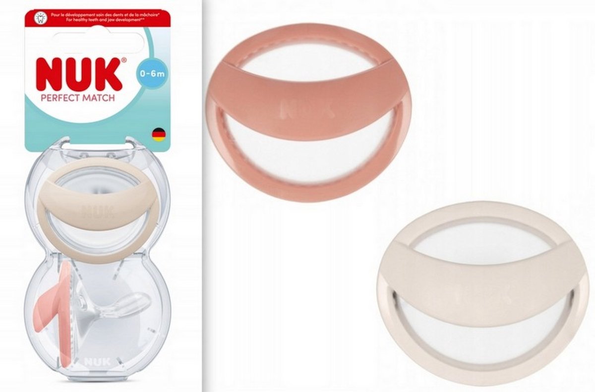 NUK Perfect Match Fopspeen 0–6 Maanden – NIEUW – Siliconen – 2 Stuks – Oranje & nude Oranje