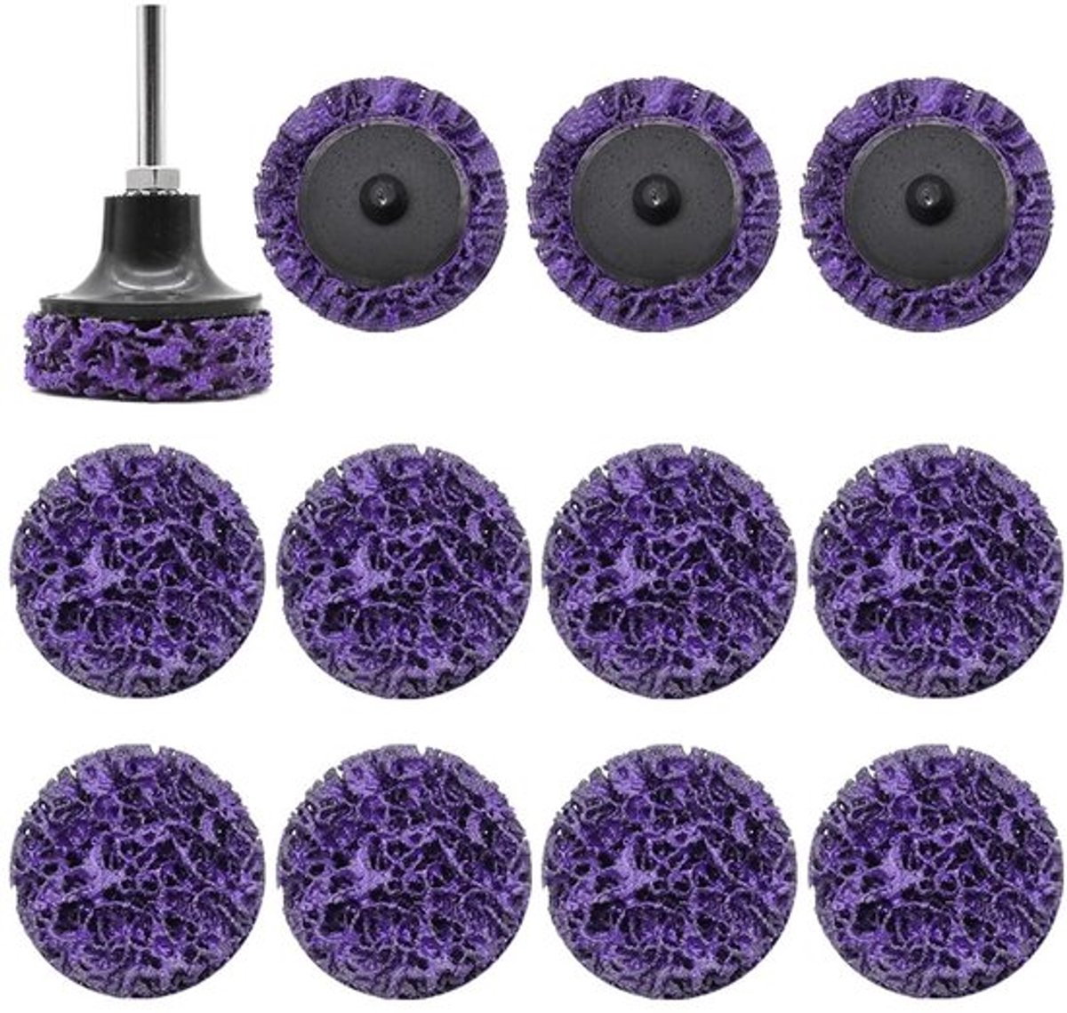 Slijpschijven 12 Stuks - Slijpschijven 50 mm - Grove Slijpschijf - Schuurmachine - Roestverwijdering - Slijtvast en Waterbestendig - Schuurpads