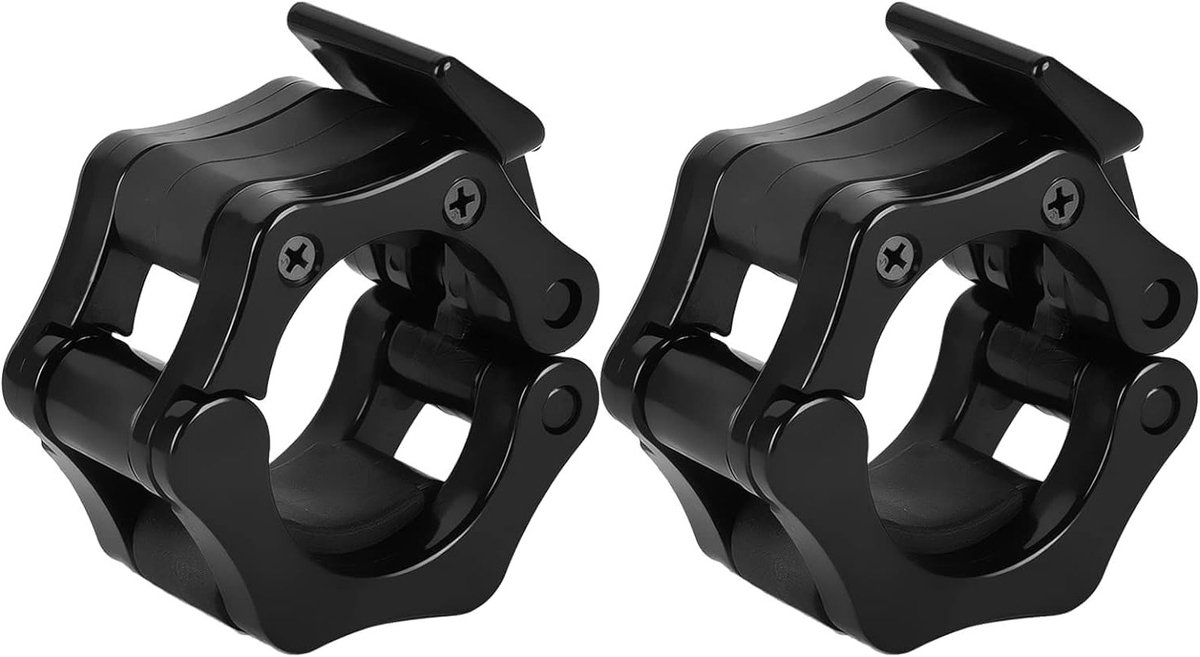 Set van 2 Dumbbell Bars met Snelsluiting, Gewichtsklemmen en Barbell Clips voor 30 mm Gewichten