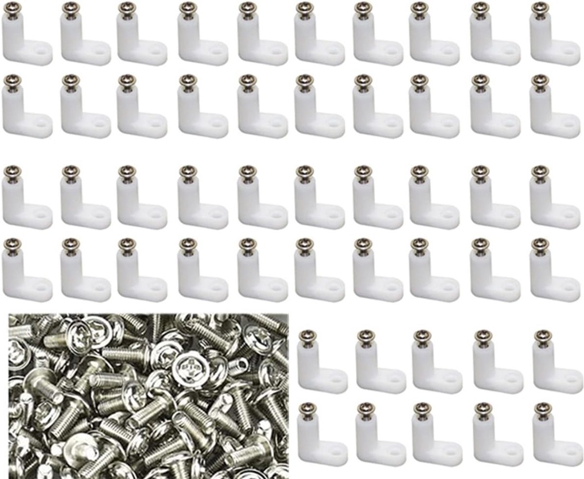Set van 100 witte montageafstandhouders voor PCB-borden, moederborden en accessoires met schroeven