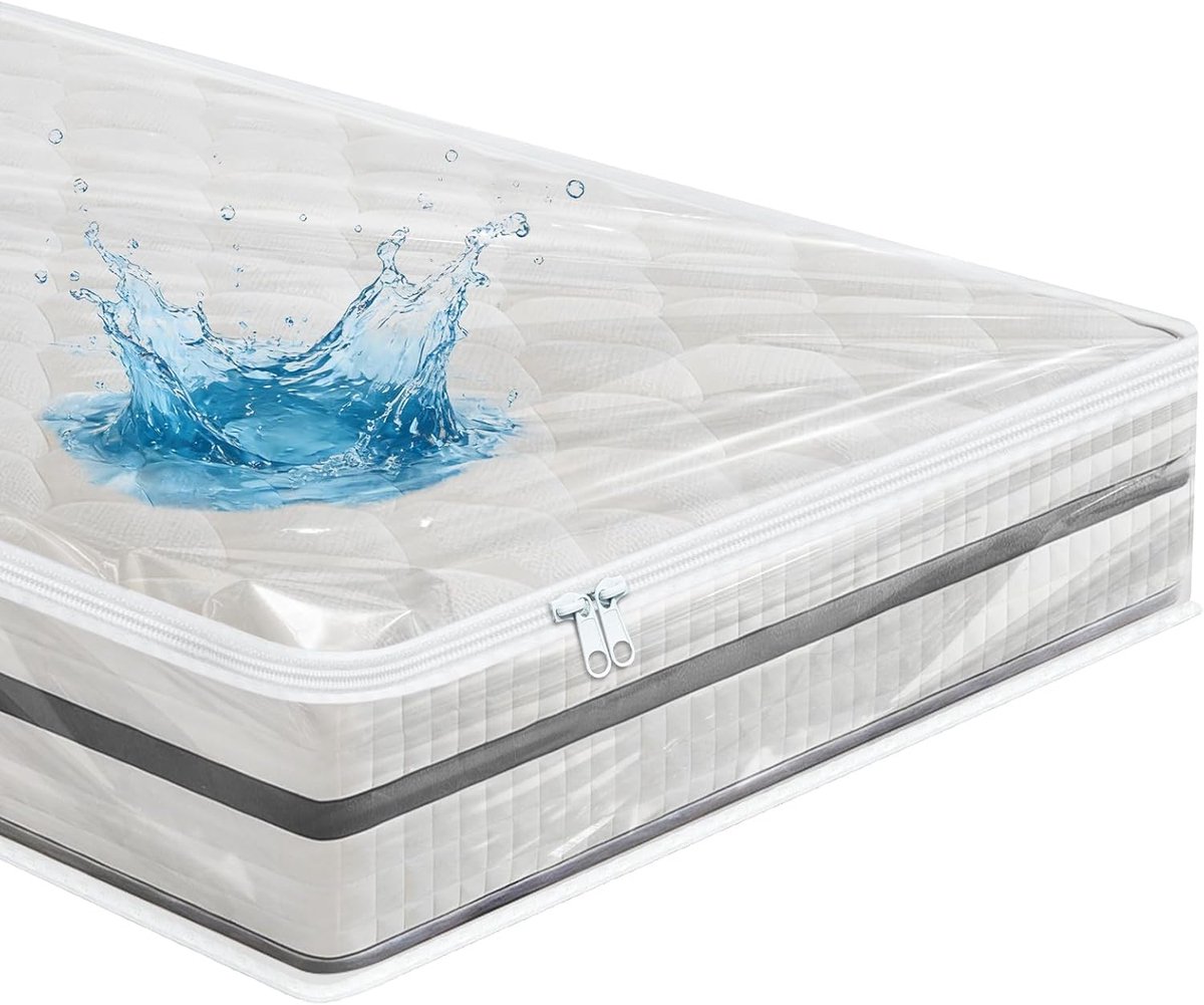 Matrashoes 140x200 cm - Waterdichte beschermhoes voor verhuizing en opslag - Scheurvast met ritssluiting - Herbruikbaar
