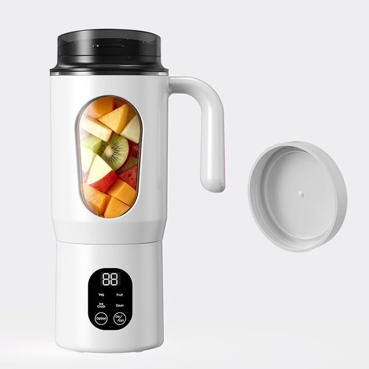 SnelShoppen - Draagbare Blender 550 ml - Kleine Smoothie Maker met Handvat - USB Oplaadbare Blender voor Kantoor, Camping, Sportschool & Reizen - Groe