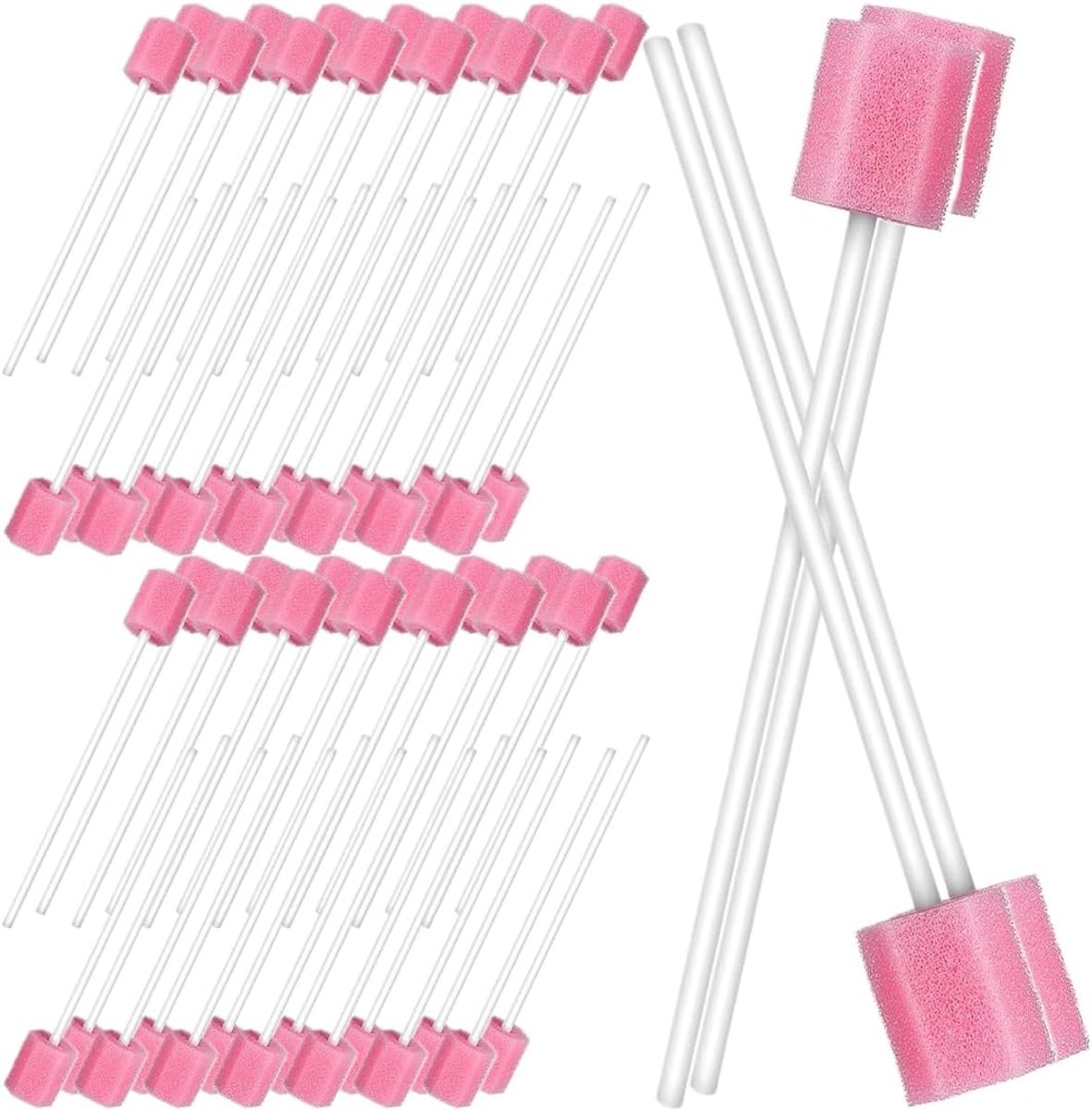 SnelShoppen - Disposable Pads 60 Stuks - Oral Hygiene Spons Sticks - Latexvrij, Steriel, Voor Mondverzorging, Tandheelkunde, Geschikt Voor Senioren