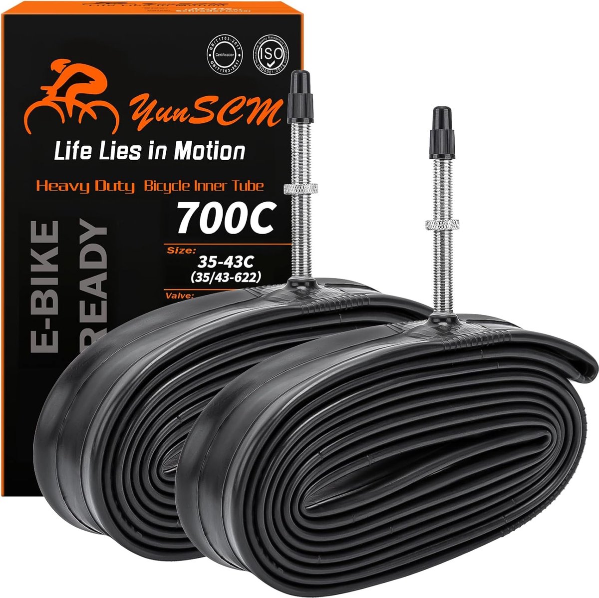 SnelShoppen - 2x Dikke 28-inch Binnenband 700C FV48mm Ventiel - 700x35C/38C/40C/43C - Duurzame Vervangingsband voor Fietsen - Geschikt voor Veelzijdig