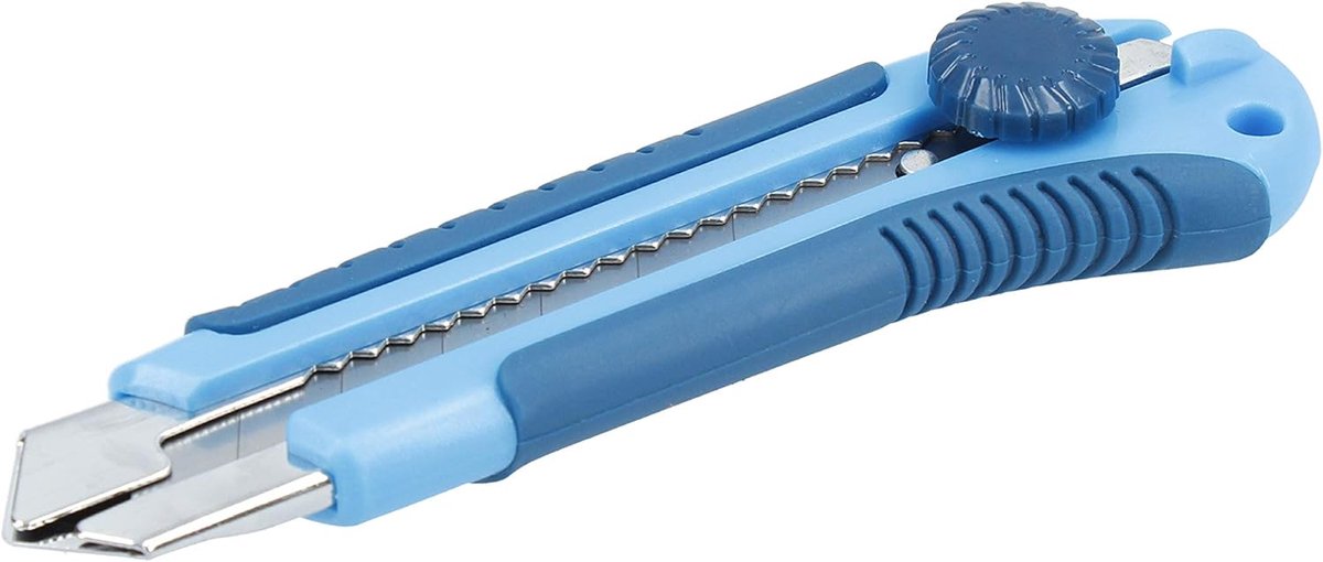 SnelShoppen - Professionele Cutter met Rubber Handgreep 25 mm - Ergonomisch, Metalen Snijmes met Vervangbare Segment Bladen - Ideaal voor Klussen, Cre