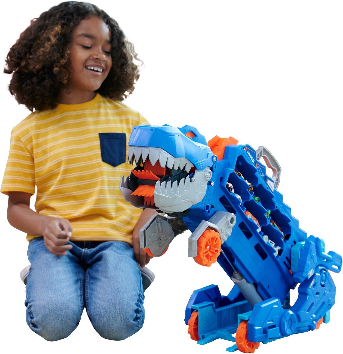 Hot Wheels City - Ultimate T-Rex Transporter - Inclusief 2 Auto's - Speelgoed vanaf 3 Jaar - Vrachtwagen - Auto - Autootjes - Hotweels - Hotwheels Premium - Racebaan - Hot Wheels