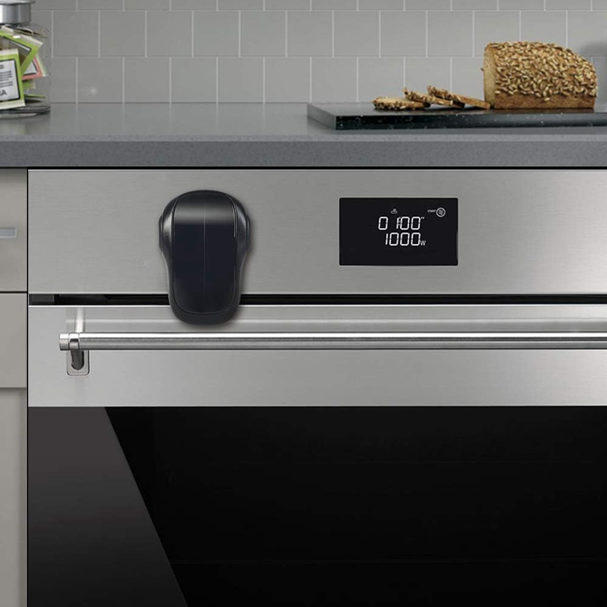 SnelShoppen - Kindveilige Oven Deurslot, Warmtebestendig, Eenvoudig Te Installeren Zonder Boren, Zwart, Voor Kinderen, Keuken Veiligheid, Babybeveilig