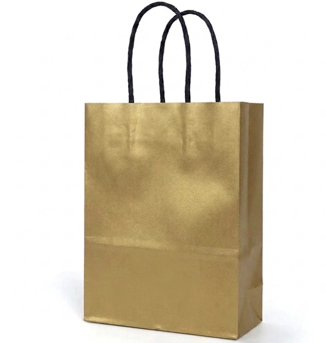 Papieren Draagtassen 41 x 32 x 12 cm – Goud – Set van 50 stuks – Cadeautassen & Winkeltassen
