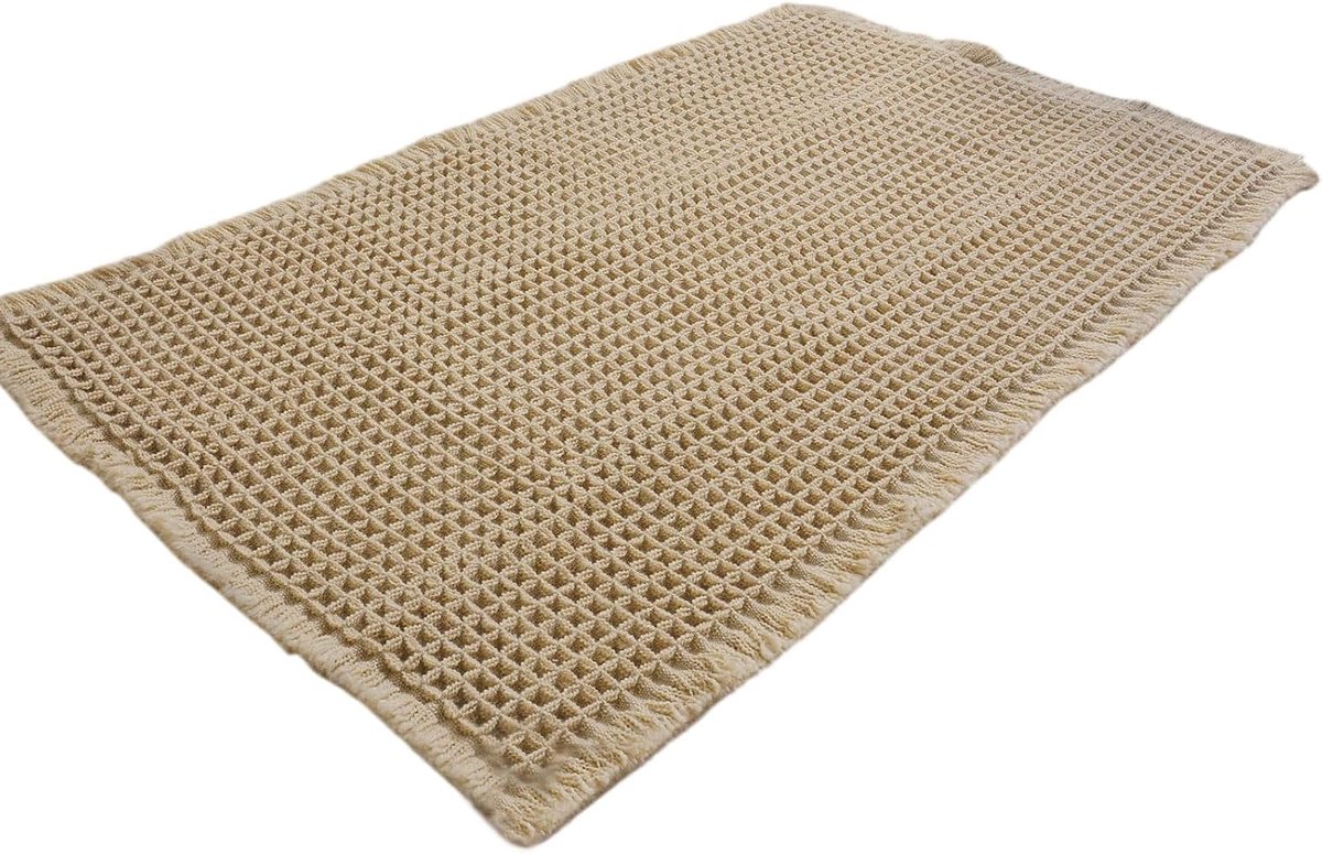 SnelShoppen - Badmat Antislip Wasbaar Super Absorberend Sneldrogend Landelijke Stijl 60x40cm - Perfect voor Badkamer Decoratie