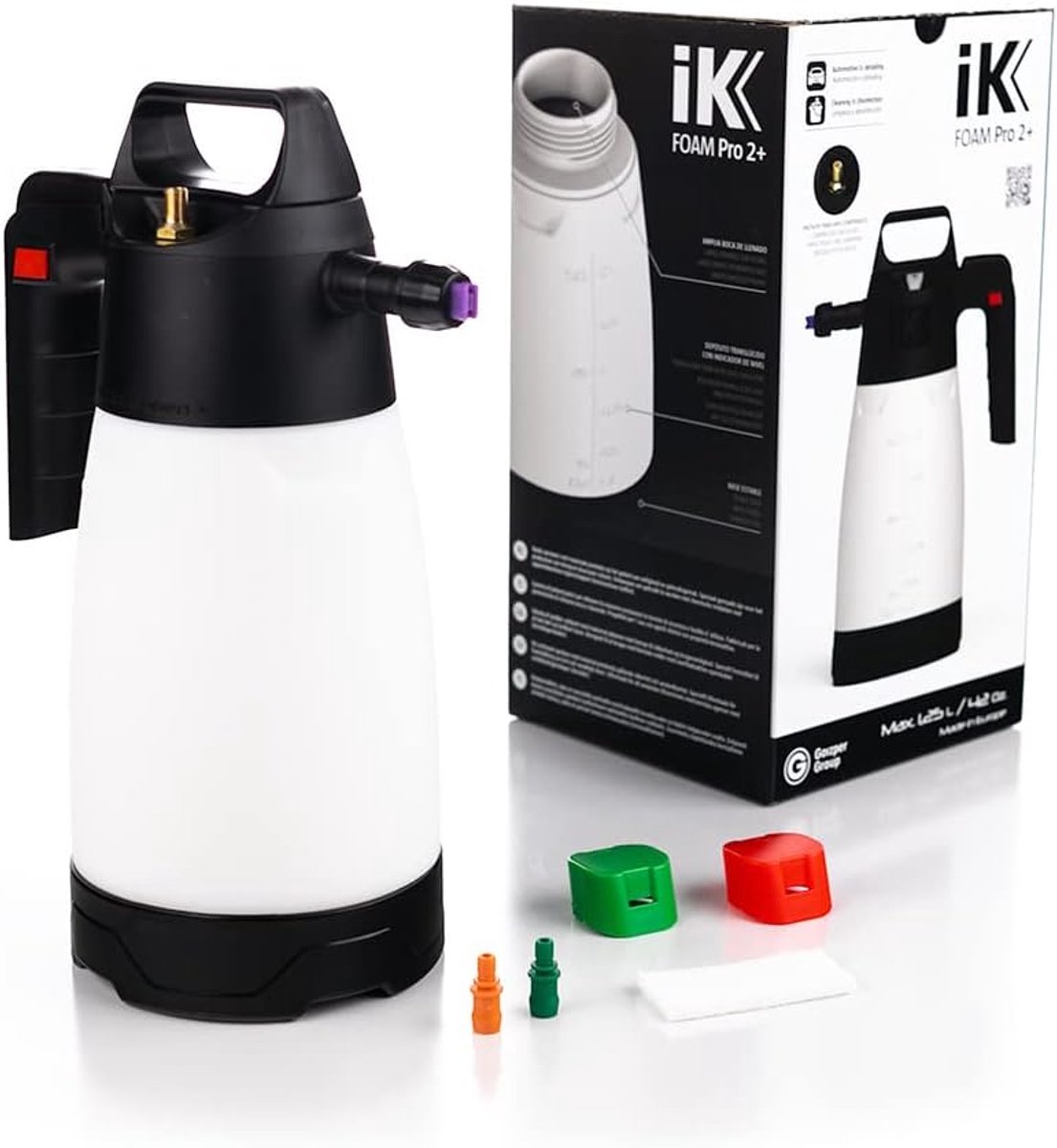 SnelShoppen - IK Foam PRO 2+, Professionele Foam Sprayer met Compressor Aansluiting, Ergonomisch Ontwerp, Krachtige Schuimtoepassing voor Schoonmaakta