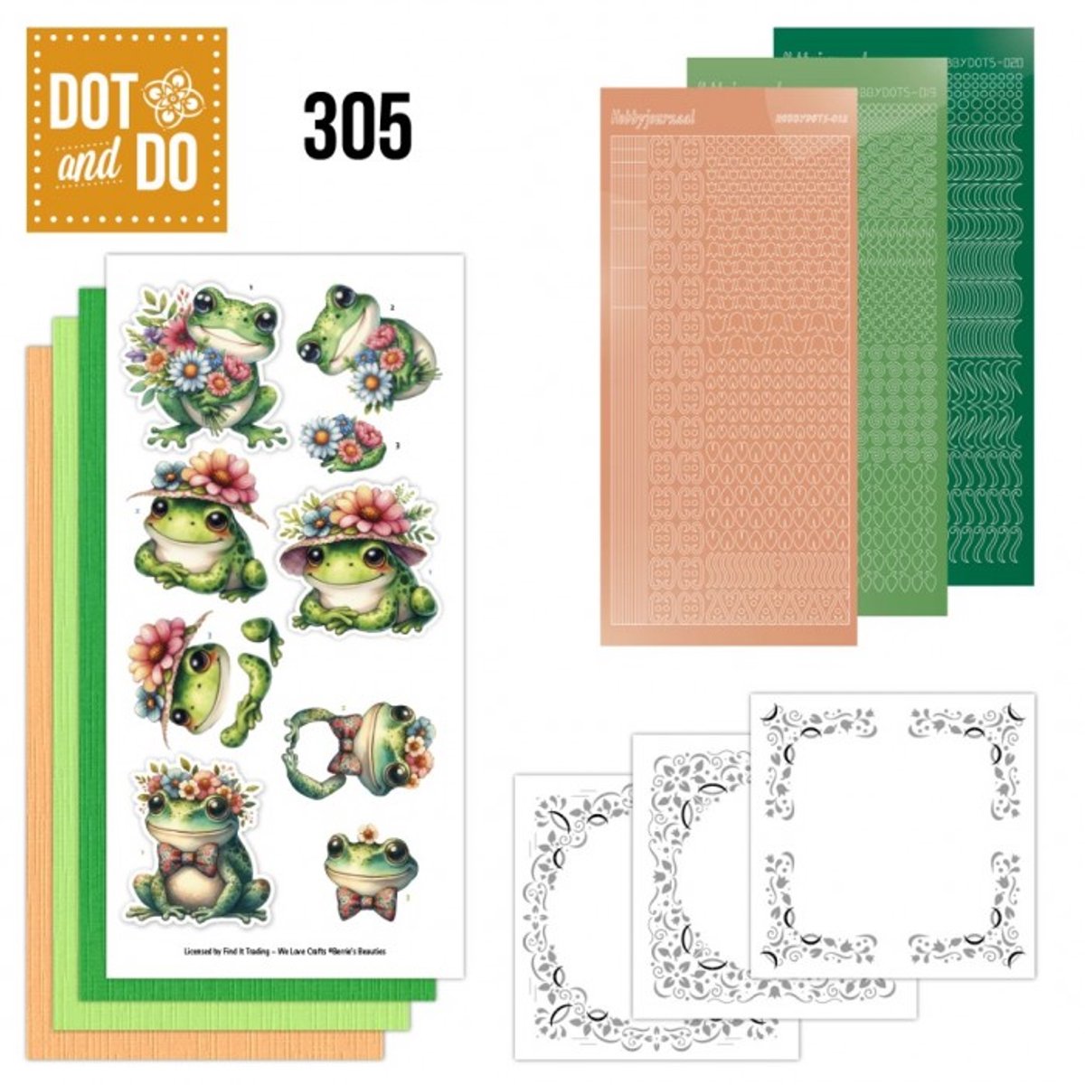 Dot and Do 305 - Joyful Hoppers - Hobbydots - Prachtige handgemaakte kaarten - Gratis verzonden - DODO305