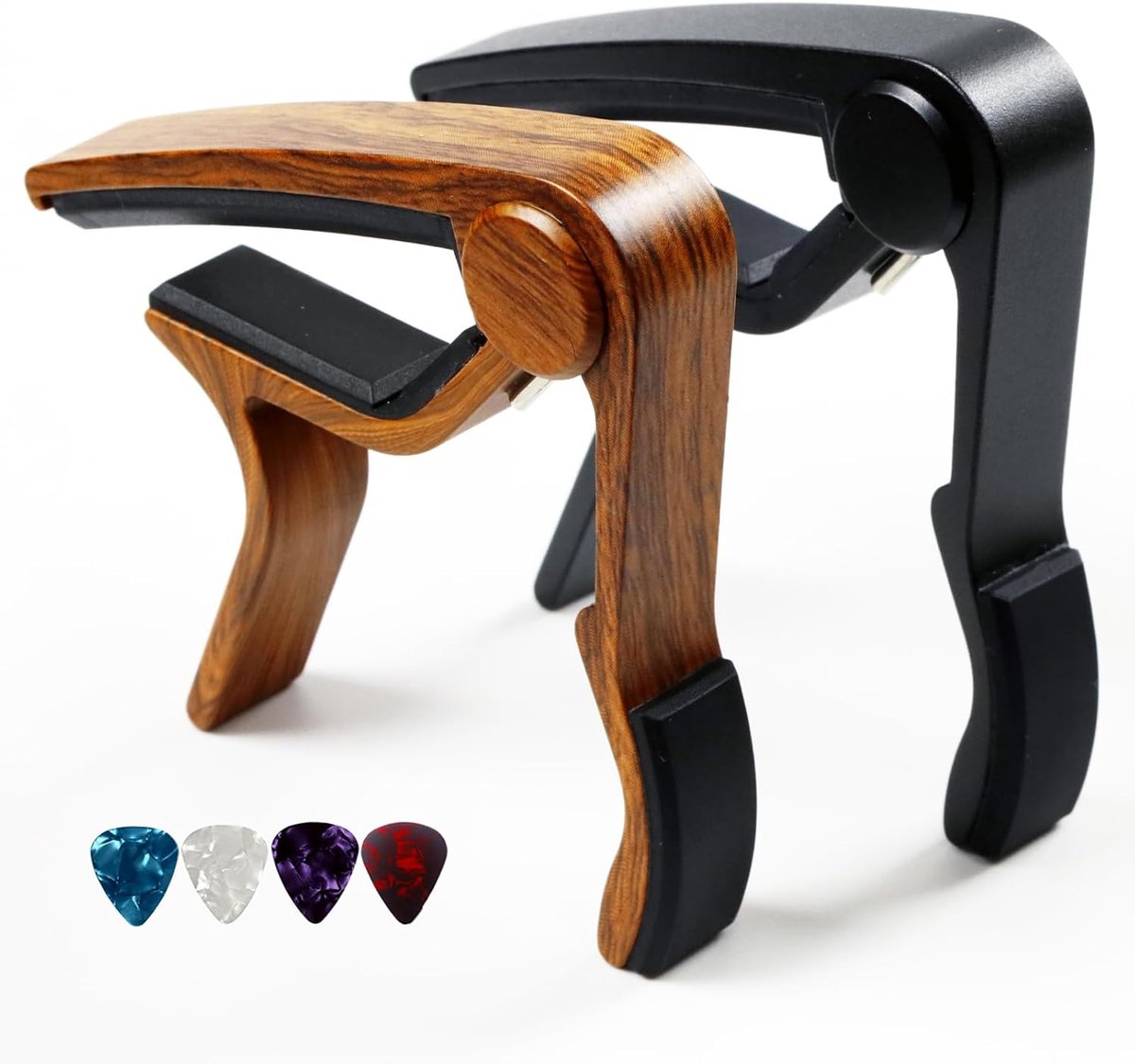 Thijox - Gitaar Capo Set voor Akoestische en Elektrische Gitaar, Ukulele, 2 Pack, Hoogwaardige Accessoires, Perfecte Pasvorm, Ideaal voor Muzikanten
