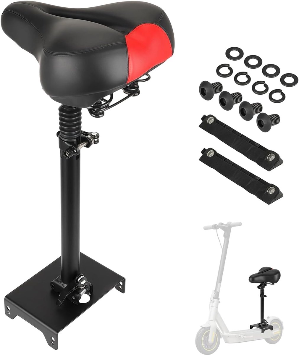 SnelShoppen - Elektrische Scooter Zadel voor Max G30 - Draagbare Bagagedrager, Verstelbare en Comfortabele Schokabsorberende Zitting - Perfect voor St