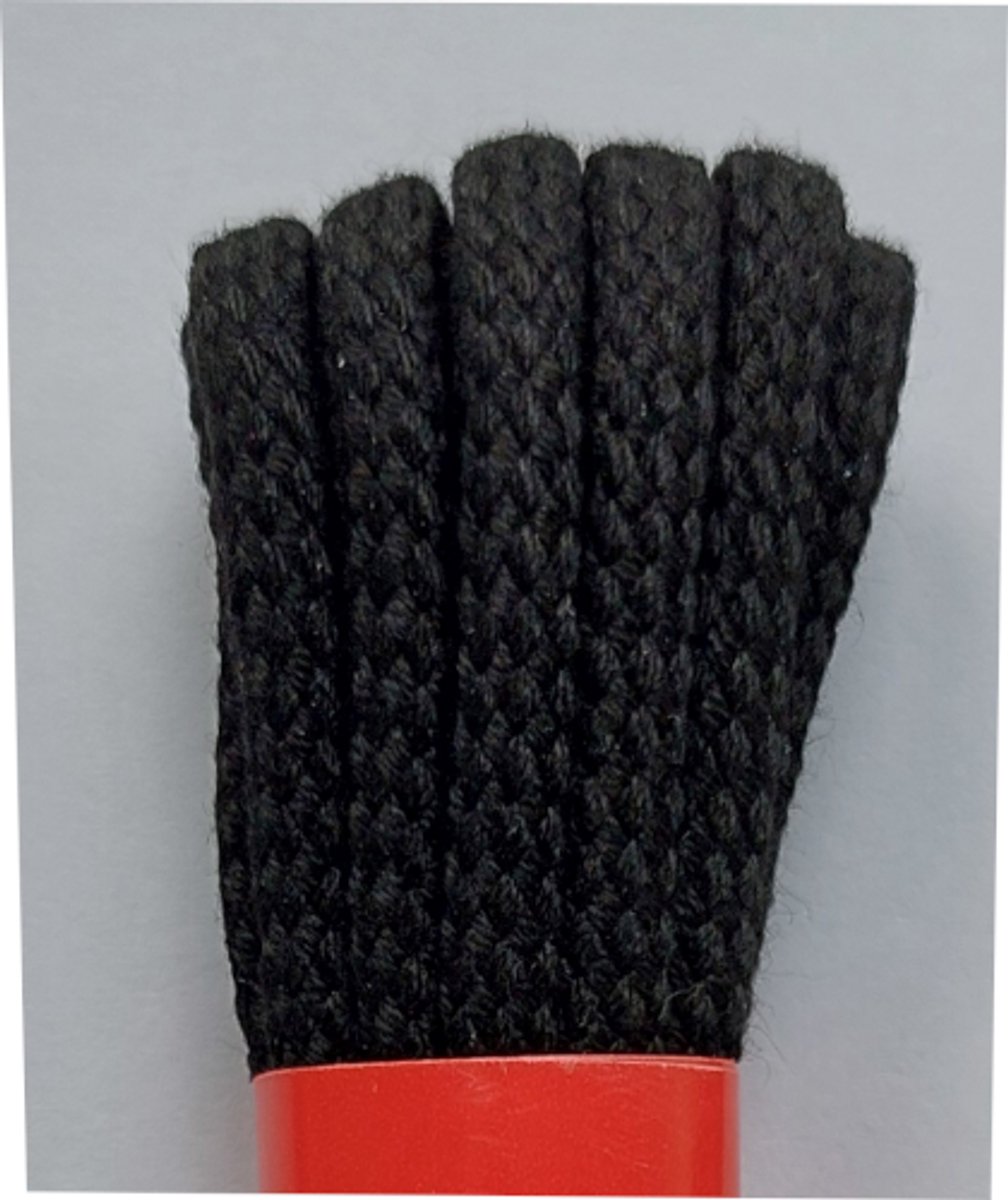Strickers Veter - Zwart - Dik Rond - Lengte 150 cm - Dikte 4 mm - Schoenveter