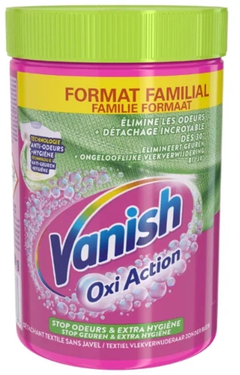 Vanish Oxi Action Vlekverwijderaar Poeder – 750 g – Krachtige Vlekverwijderaar voor Witte en Gekleurde Was