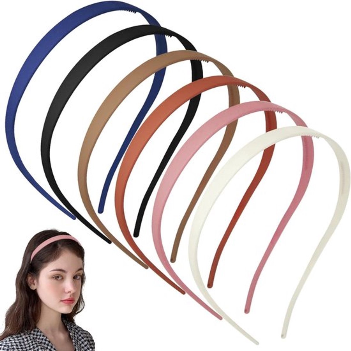 6 Hoofdbanden voor vrouwen - Zwart, Kaki en Bruin - Anti-slip en comfortabel - Haaraccessoires zonder hoofdpijn - Stijlvolle zonnebrilprint