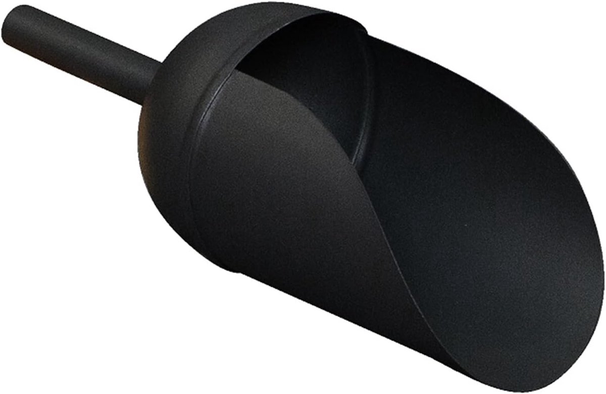 SnelShoppen - FIREFIX 2081/1 Pellet Scoop Metaal - Stalen Pelletschep voor Tuin, Keuken en Camping - Zwart Coating - Diameter 11.5 cm - 32 cm Lang