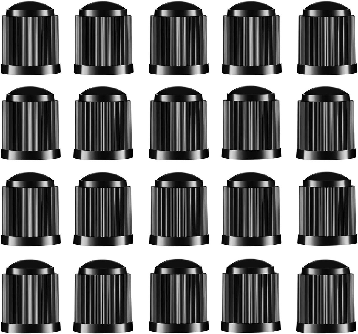 Ventieldoppen - Bandenbeschermers - Stabiele Bandenspanning - Bescherming Tegen Vuil - 20 Stuks - Zwart