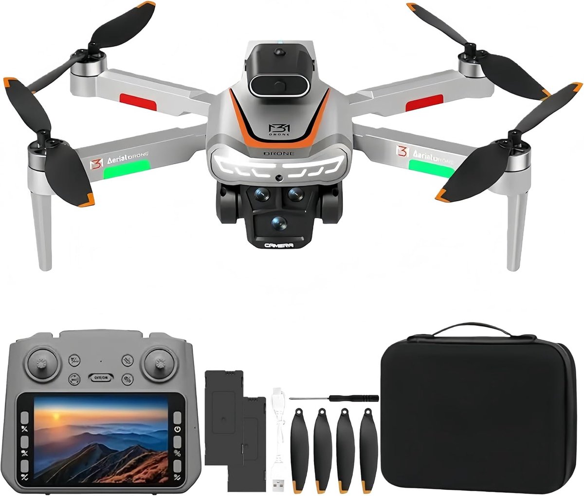 SnelShoppen - Drone met Camera 1080P HD voor Kinderen, WiFi FPV Quadcopter met 2 Batterijen, Gravity Sensor, 3D Flip Mode en One-Button Start/Landing