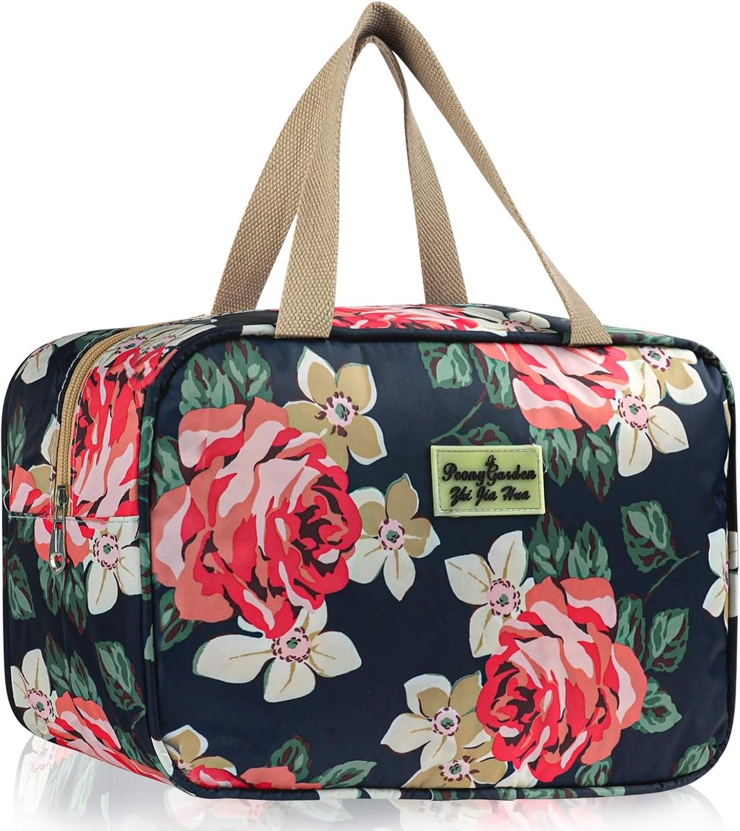 SnelShoppen - Grote Toilettas, Waterdichte Reistas, Handheld Make-up Tas, Cosmetica Organizer, Reizen en Camping, 30x21x12 cm, Lichtgewicht en Duurzaa